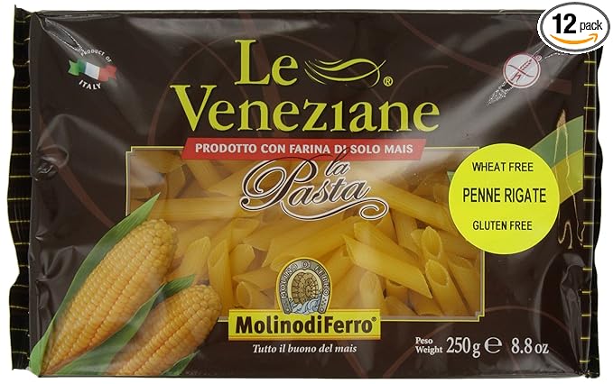 Le Veneziane Penne Rigate 250-Gram Packages (Pack of 6)