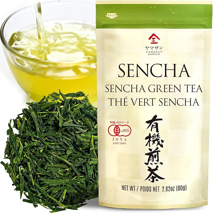 Chaganju Sencha Green Tea Loose Leaf JAS Certified Organic Japanese Tea from Uji Kyoto 80g Bag Sencha Tea Loose Leaf