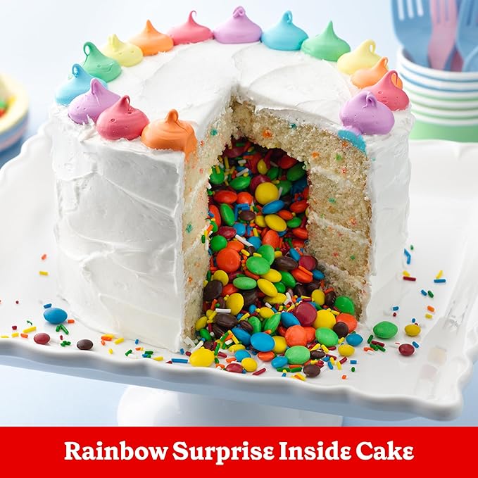 Betty Crocker Delights Super Moist Party Rainbow Chip Cake Mix 13.25 oz. (Pack of 12)