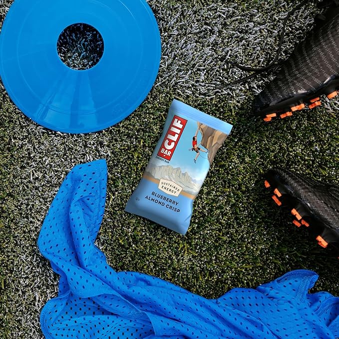 CLIF BARS - Energy Bars - Blueberry Almond Crisp - Made with Organic Oats - Plant Based Food - Vegetarian - Kosher (2.4 Ounce Protein Bars 24 Count)12 Count (Pack of 2)