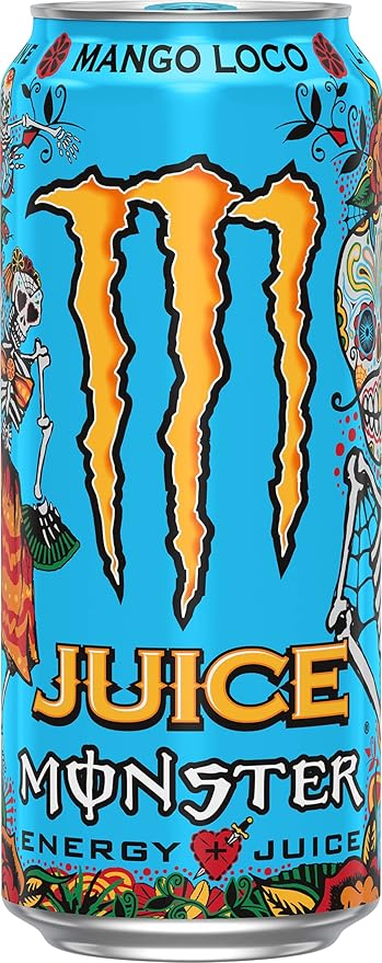 Monster Energy Juice Monster Mango Loco Energy Drink 16 Ounce | Energy + Juice Pack of 15