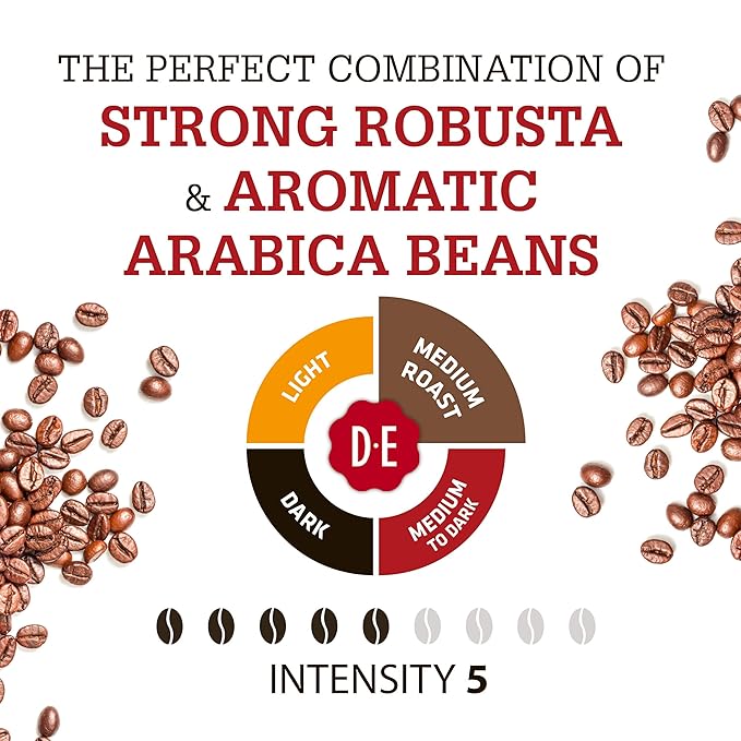 2 Packs Douwe Egberts Aroma Rood Whole Beans Coffee x 17.6oz/500g