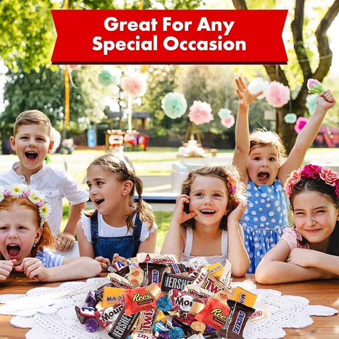 Chocolate Candy Variety Pack in Red Gift Box  Bulk Individually Wrapped Mini Chocolate Candy Variety Pack Ideal  Bulk Chocolate Perfect for Parties Office Treats and Holiday Celebrations (5 Pou