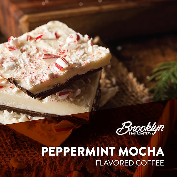 Brooklyn Beans Peppermint Mocha Coffee Pods for Keurig K-Cup Brewers 40 Count Single-Serve Pods Flavor Enhanced Minty Chocolate Coffee
