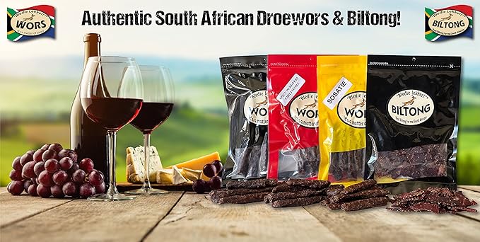 Bledie Lekker® 4 Pack Sampler - Biltong Droewors Sosatie Spicy Peri-Peri Chili