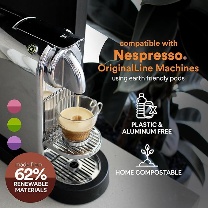 WOKEN COFFEE Compostable Pods | Variety Pack | Roasted in USA | Compatible With Nespresso Original Machines | Rich Aroma Smooth Taste Eco-Friendly Biodegradable Coffee Capsules | 40 Pods (4 Boxes)