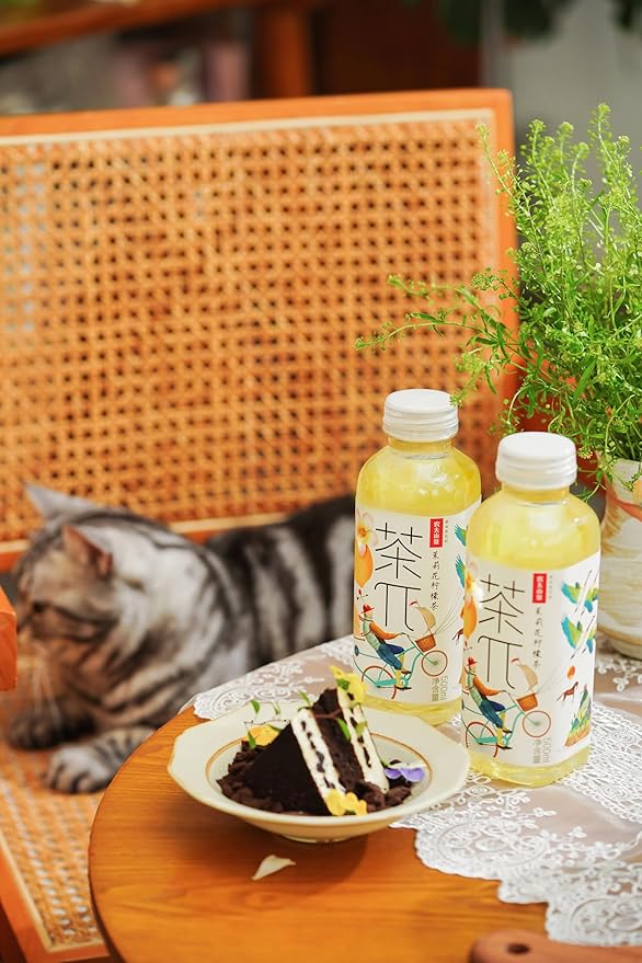 Tea PI Iced Tea –Jasmine Green Tea Lemon Sweet Iced Fruit Tea Bottles Real Juice -16.9 fl oz 500mL 15 Pack