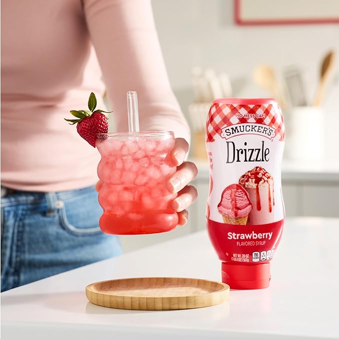 Smucker’s Drizzle Strawberry Flavored Syrup 20 Oz. Squeeze Bottles (Pack of 12)
