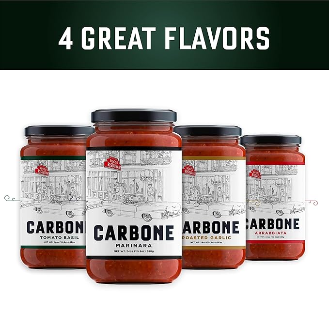 Carbone Tomato Basil Pasta Sauce | Tomato Sauce Made with Fresh &amp All-Natural Ingredients | Non GMO Vegan Gluten Free Low Carb Pasta Sauce 24 Fl Oz (Pack of 2)