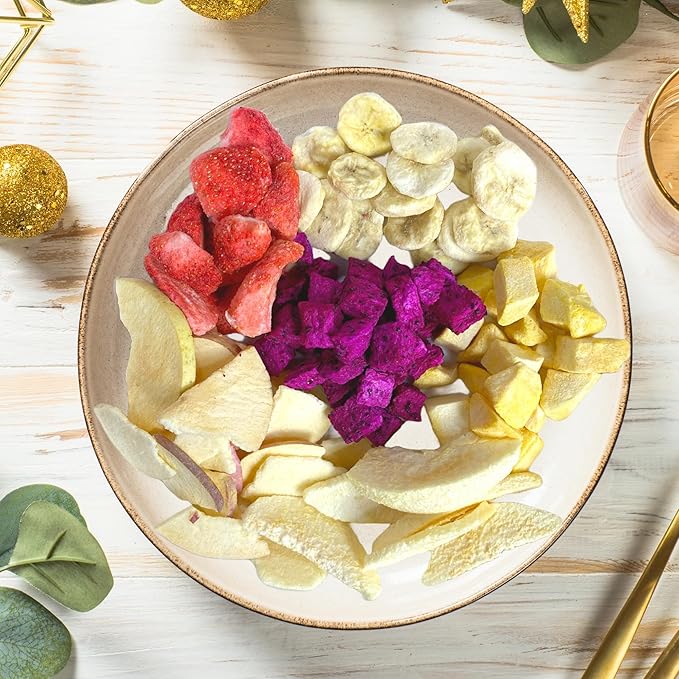 CHAVI Freeze Dried Fruits - Mixed | 6 in 1 | No Added Sugars or Preservatives - Non-GMO Vegan Gluten-Free | Gift Box | 230 g | 8.1 oz | 6 Cans