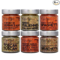 A Spice Affair's Nonna's Kitchen 6-Pack Spices Set - Italian Seasoning Spice Spaghetti Seasoning Mix Tuscan Spice Roasted Garlic &amp Sun-Dried Tomato Powder Bruschetta Seasoning Mix Grill Spice