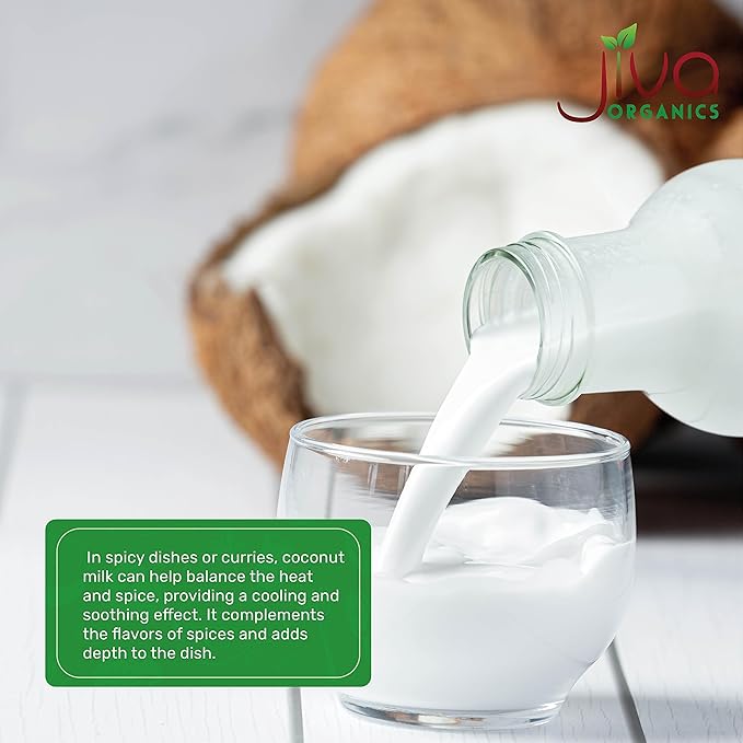 Organic Coconut Milk 13.5 Ounce (Pack of 12) - Unsweetened Premium FULL 18% Fat Vegan Paleo No Guar Gum BPA Free Keto Friendly by Jiva Organics