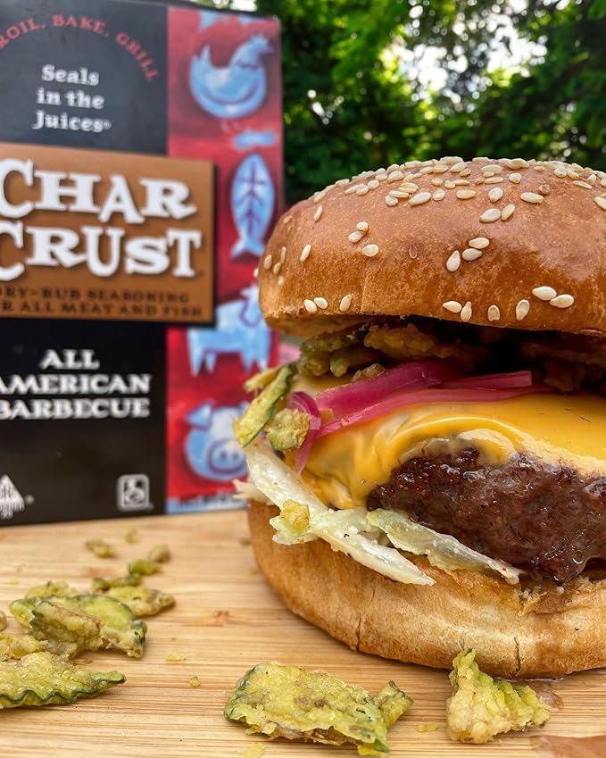 Char Crust Dry-Rub Seasonings All American Barbecue | All-in-one seasonings | Perfect for Ribs Chicken Pork Burgers Wings | Signature Crust that Seals in the Juices 22 oz