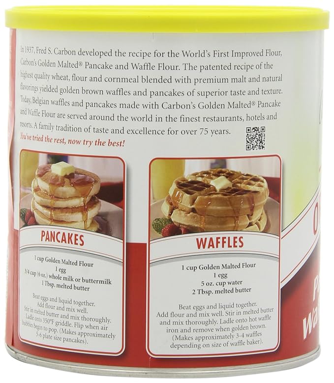 Golden Malted Pancake &amp Waffle Flour Original 33-Ounce Cans (Pack of 3) (Packaging May Vary)