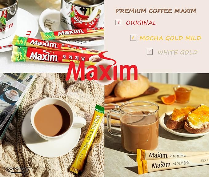 Maxim Instant Coffee 3 Variety Flavors (3 Flavors Combo Pack of 1)