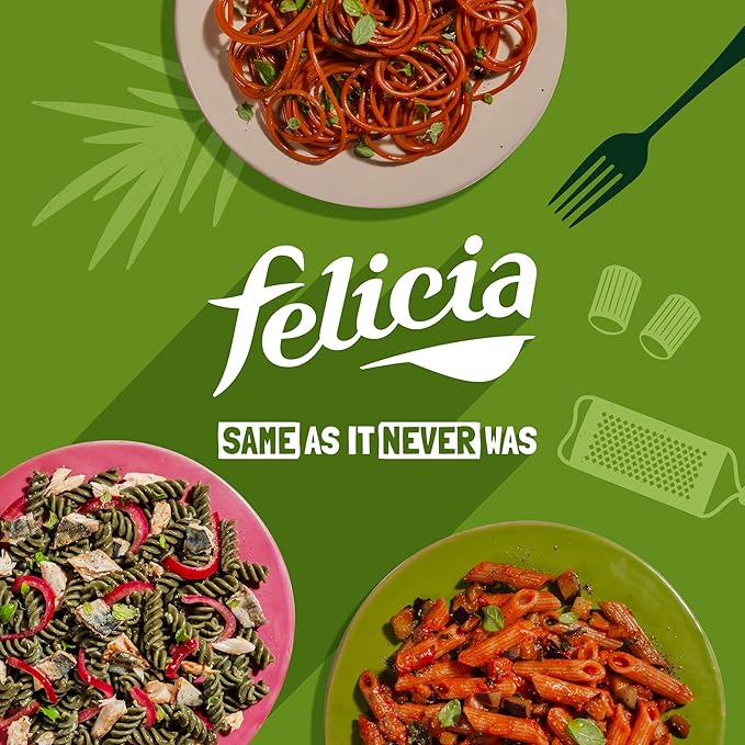 Felicia Gluten Free Pasta Red Lentil Penne 26G Protein per Serving Organic High Protein and Fiber Noodles Designed in Italy Plant Based Made From 100% Lentils Non GMO 8.8 Oz 6 Boxes