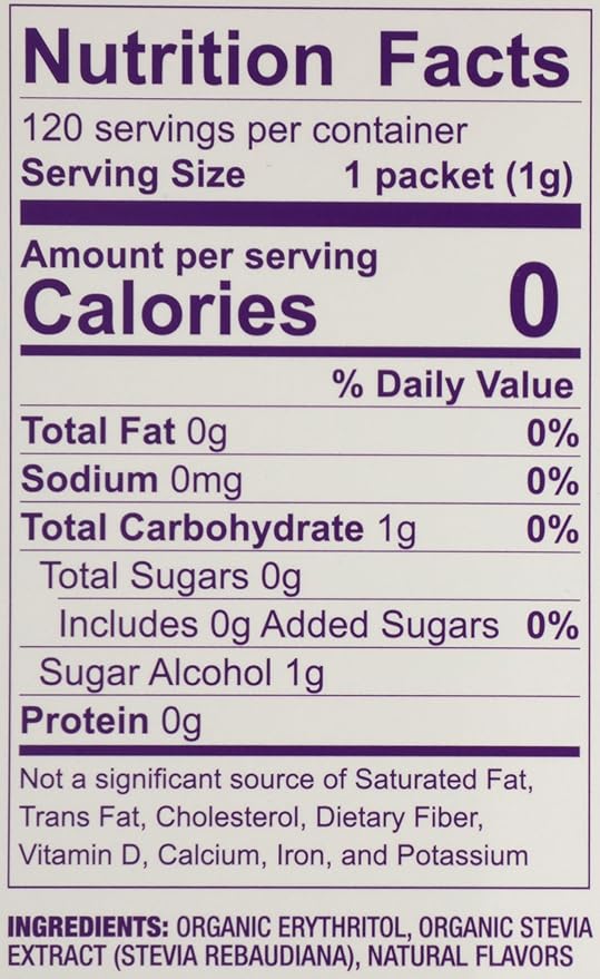 Wholesome Sweeteners Organic Stevia 1 Gram Packets 120 Count 1 Case (Packaging May Vary)