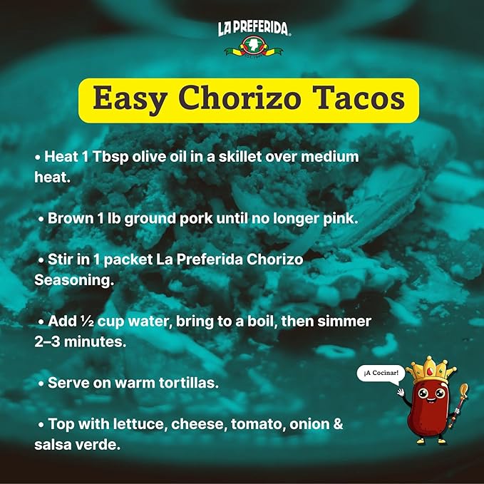La Preferida Chorizo Seasoning 1 Oz (Pack of 12)