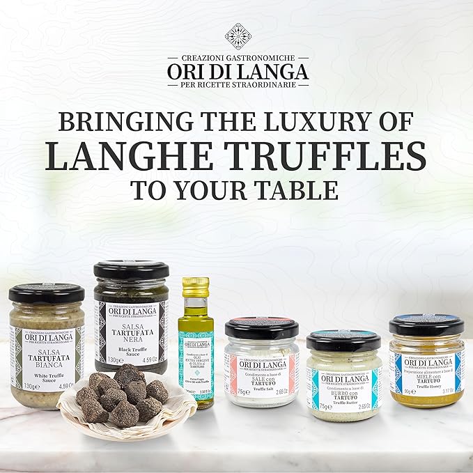 Ori di Langa Tagliolini Egg Pasta with Truffles - Gourmet Egg Noodles with Black Truffles Foraged in Italy All Natural Durum Wheat Pasta Italian Food Products from Italy Non-GMO - 8.8 oz