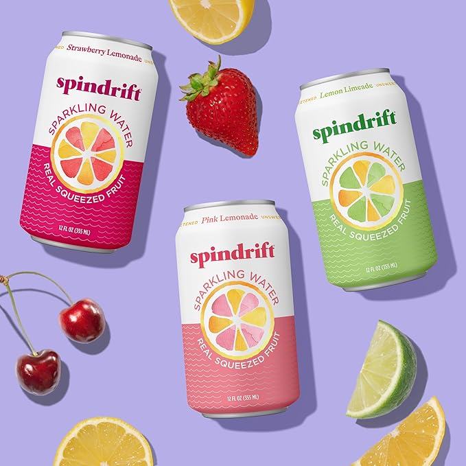 Spindrift Lemonade 3 Flavor Variety 20 Pack12 Fl Oz (Pack of 20)