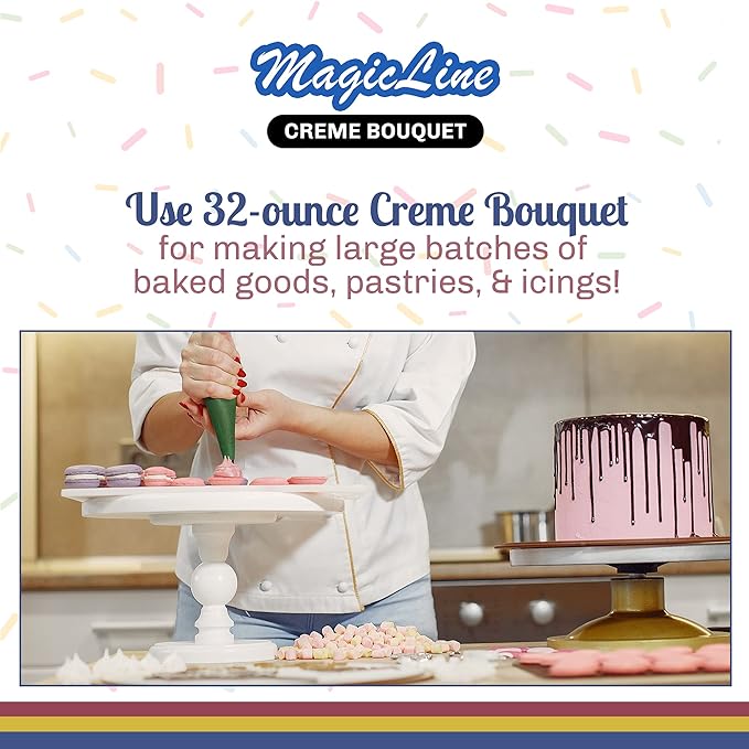 Parrish Magic Line Creme Bouquet Flavoring Oil for Baking – Premium Baking Extract Replaces Vanilla Flavor Extracts (32 oz)