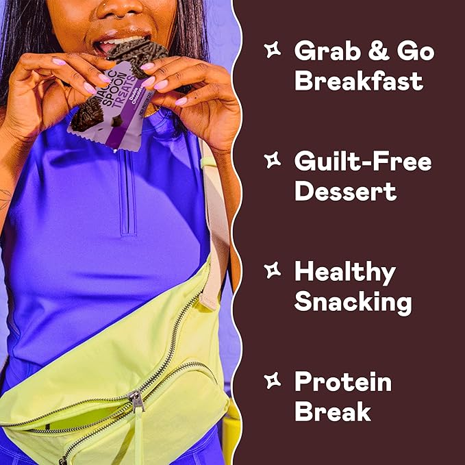 Magic Spoon Treats - 16 High Protein Bars Double Chocolate - High Protein Gluten Free Snack - Sugar &amp Gluten Free Protein Cereal Bar - Low Carb Keto Friendly - Healthy Snacks for Adults