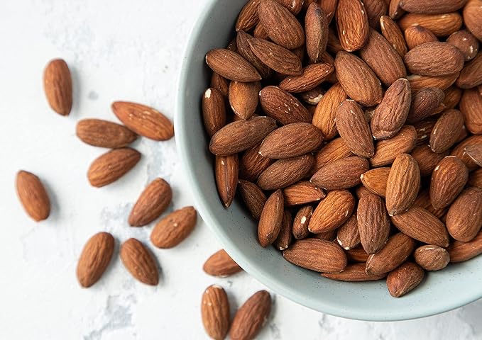 Food to Live Dry Roasted California Almonds 5 Pounds Oven Roasted Whole Nuts Unsalted No Oil Added Vegan Kosher Bulk. Good Source of Protein and Vitamin E. Great Keto-Friendly Snack