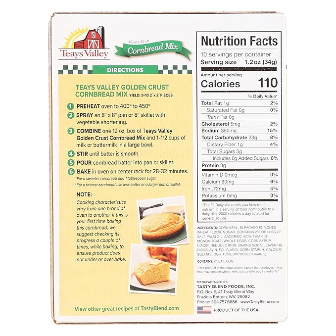 Teays Valley Cornbread Mix (Pack of 2)