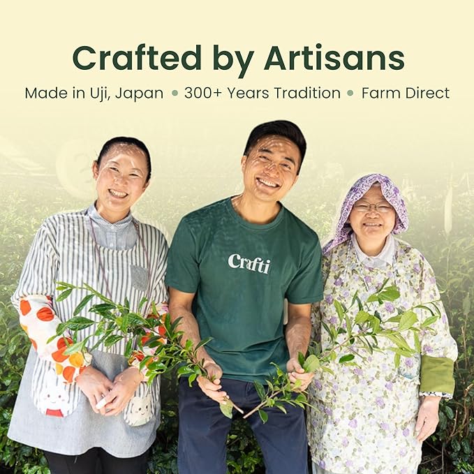 Crafti Barista Premium Culinary Grade Uji Matcha - Authentic Japanese Matcha Green Tea Powder from Kyoto Japan for Matcha Lattes (75g / 2.65oz)