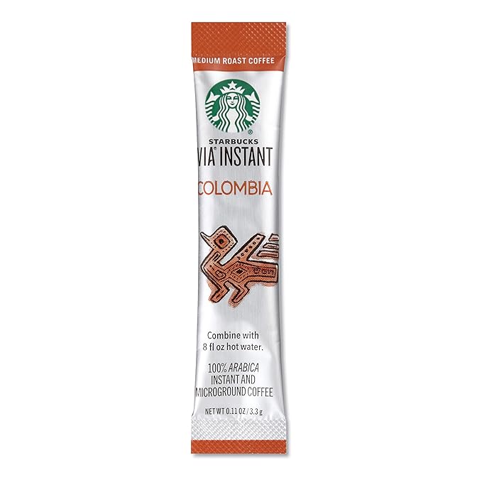 Starbucks Via Instant Medium Roast Colombia Coffee 26 Count (Pack of 2)