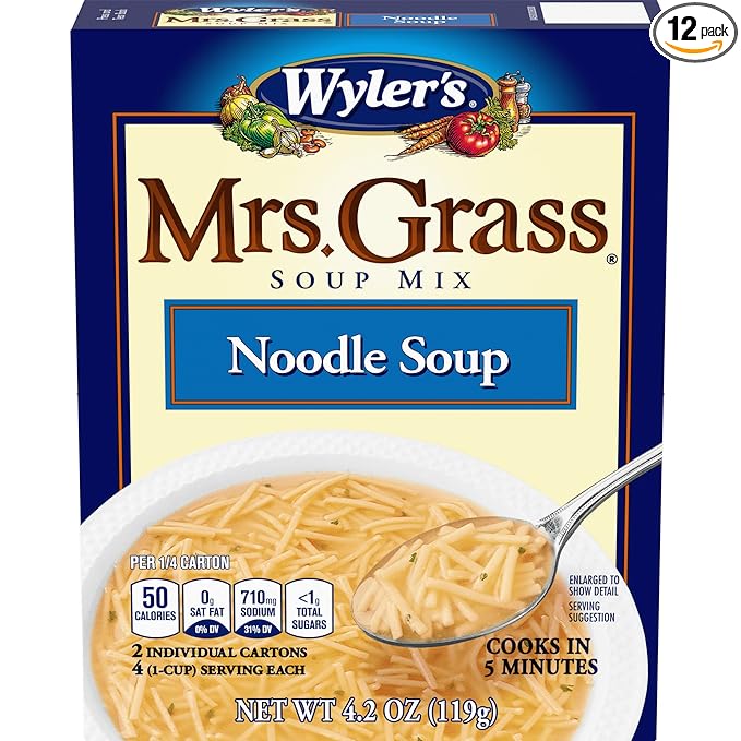 Mrs. Grass Soup Mix Noodle 4.2 Ounce (Pack of 12)