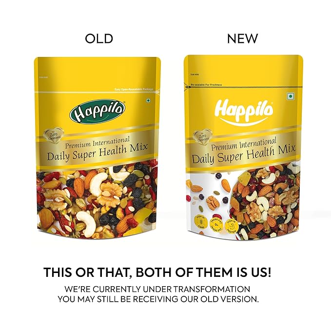 Happilo Premium International Daily Super Health Mix 160g (Pack of 2) | Premium SuperFood Mix of nuts seeds dry fruits &amp more | Perfect Party Mix Snack | Vegan-Friendly &amp Gluten-Free