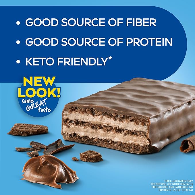 Quest Cookies &amp Cream Hero Protein Bar 18g Protein 12 Count and Atkins Chocolate Crème Protein Wafer Crisps 5g Net Carb 5 Count