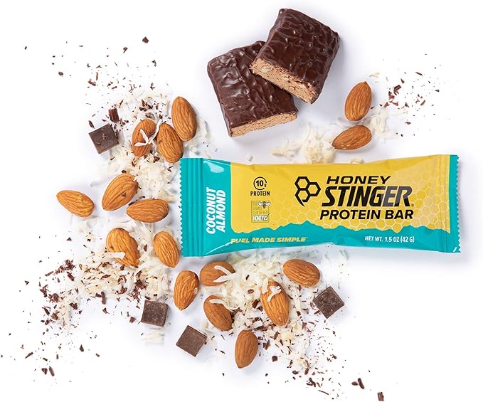Honey Stinger Protein Bar Coconut Almond Protein Packed Food for Exercise Endurance and Performance Sports Nutrition Snack for Home &amp Gym Post Workout 15 Pack