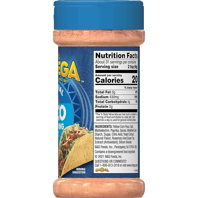 Ortega Seasoning Mix Taco Seasoning 6.5 Ounce (Pack of 12)