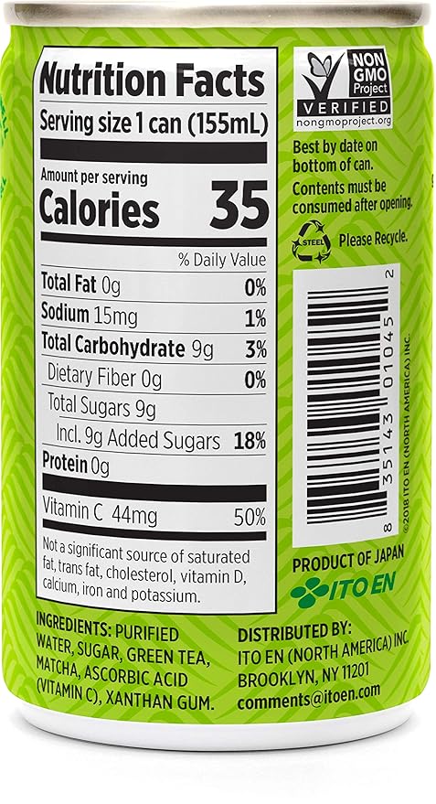 Matcha Love Green Tea Sweetened Energy Shots 5.2 Ounce (Pack of 20)
