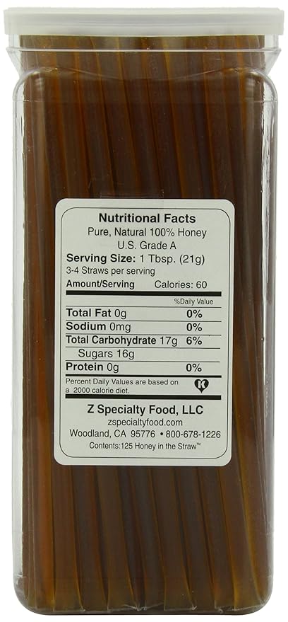Moon Shine Trading Co. Honey Straw Canister Wildflower 125 Count