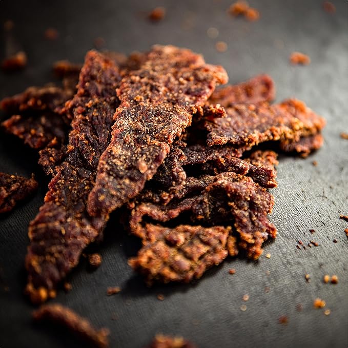 Centennial Cuts Beef Jerky – Campfire BBQ – High Protein Classic Sweet &amp Smoky Flavor – 7 oz Snack