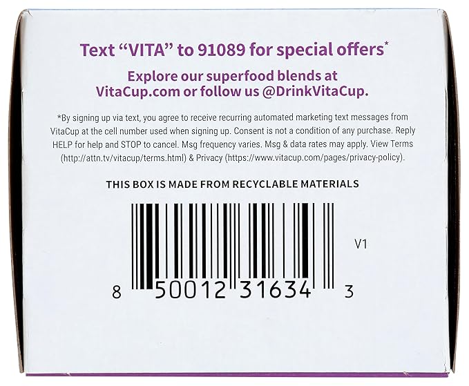 DeStress Herbal Tea Bags by VitaCup Relax &amp Chill w/Chamomile L-Theanine Valerian Root &amp B Vitamins Caffeine Free Single Serve Wellness Tea Sachet Bag 14 ct