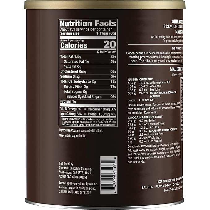 Ghirardelli Majestic Dutch Processed Cocoa Powder 2 lb