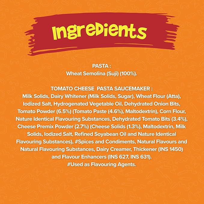 Sunfeast Pasta Treat the Original Instant Pasta Tomato Cheese (Whole Wheat No Mida)70 Gm