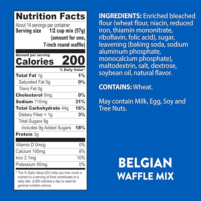 Krusteaz Light and Crispy Belgian Waffle Mix Krusteaz Waffle Mix 28 oz Box (Pack of 8)