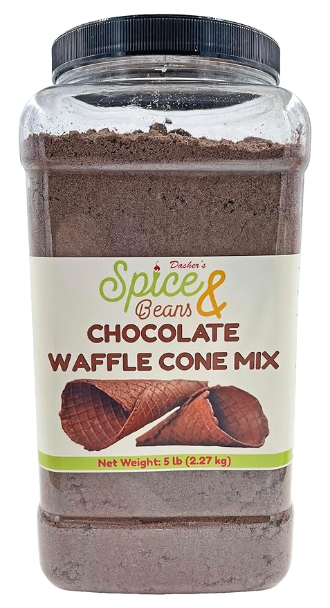 Chocolate Waffle Cone Mix By Dasher's Spice &amp Beans | Made in America | 5 lb
