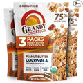 Grandy Organics Peanut Butter Coconola Granola Certified Organic Gluten Free Grain Free Peanut Butter Granola 9oz Each Pack of 3