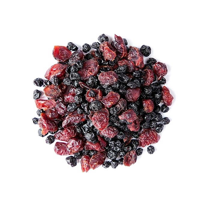 Food to Live Organic Essential Berries Mix 9 Pounds Non-GMO Dried Blueberries and Cranberries. Unsulfured Kosher. Gently sweetened. Lightly Coated with Organic Sunflower Oil. Vegan Bulk