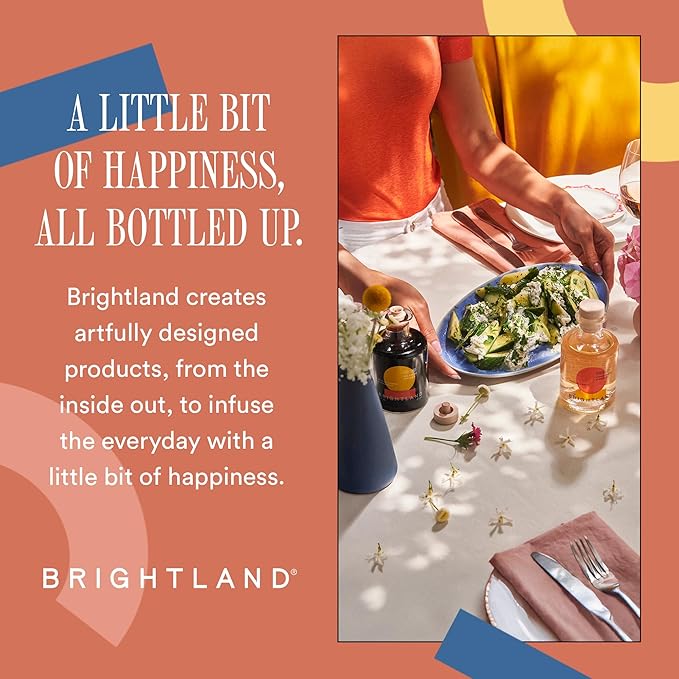 Brightland The Pair Balsamic Vinegar &amp Champagne Vinegar Duo - Artisinal Vinegars Perfect for Salad Dressings Marinades Cooking &amp Drizzling - 6.7 Fl Oz