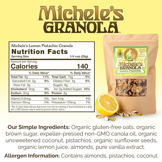 Michele's Granola Lemon Pistachio Pack of 3