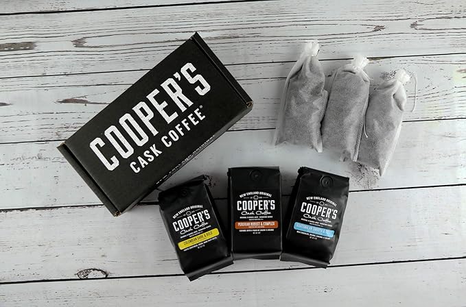 Cold Brew Coffee Box Set - 1.5lbs - Medium Roast Colombian Peruvian Guatemalan Ground Coarse - and 6 Filter Bags Included - Ground Coarse for cold brew