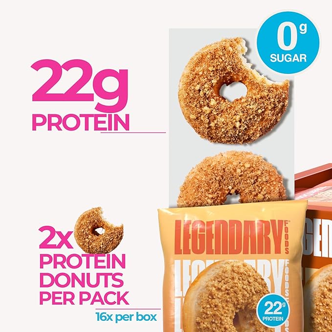 Legendary Foods 22 g Protein Pastry and Donut Bundle 16 Pack - Low Carb Meal Replacement Bar - Gluten Free Protien Snacks - Healthy Keto Snack Box - Low Sugar Energy Bars - Bariatric Diabetic Friendly