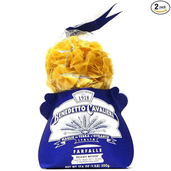 Benedetto Cavalieri Farfalle 17.6-Ounce Boxes (Pack of 2)